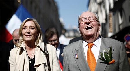 Frente Nacional de Francia suspende militancia de su fundador